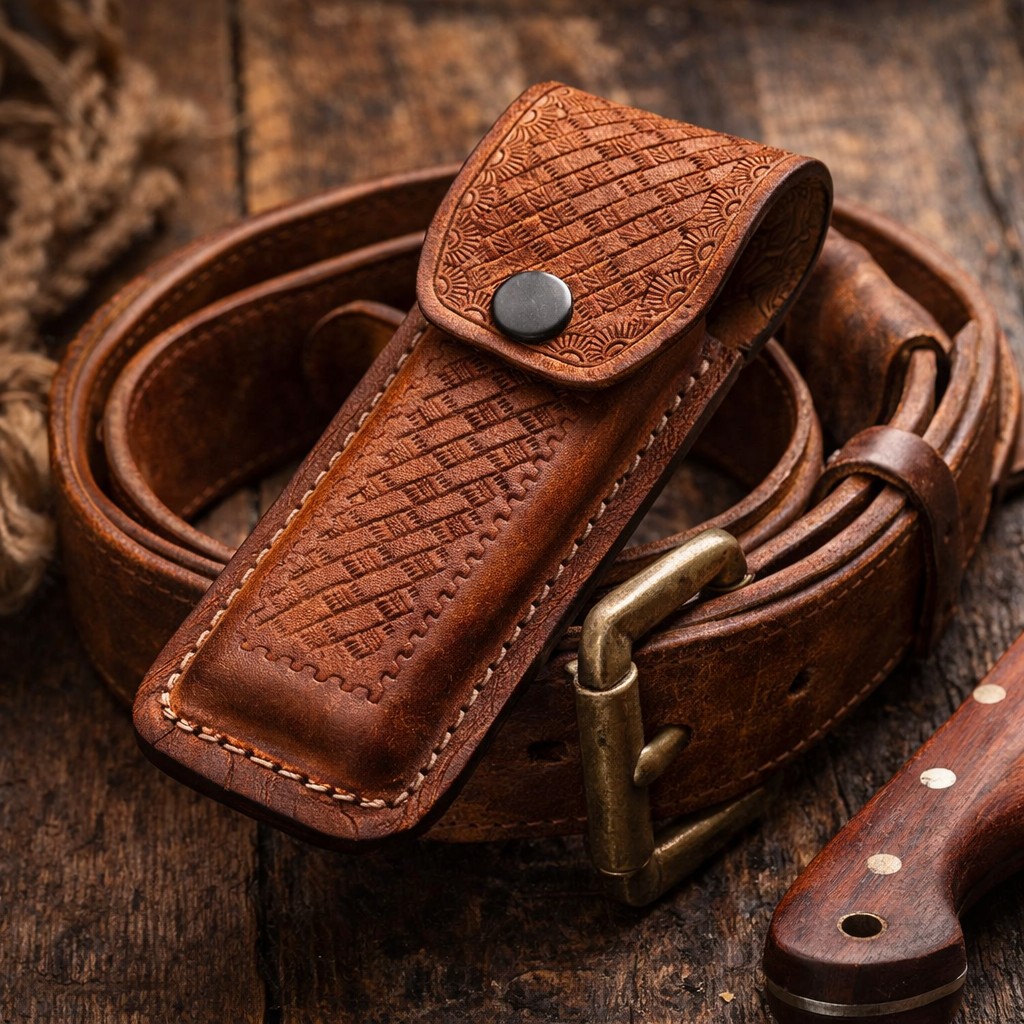 Brown knife sheath